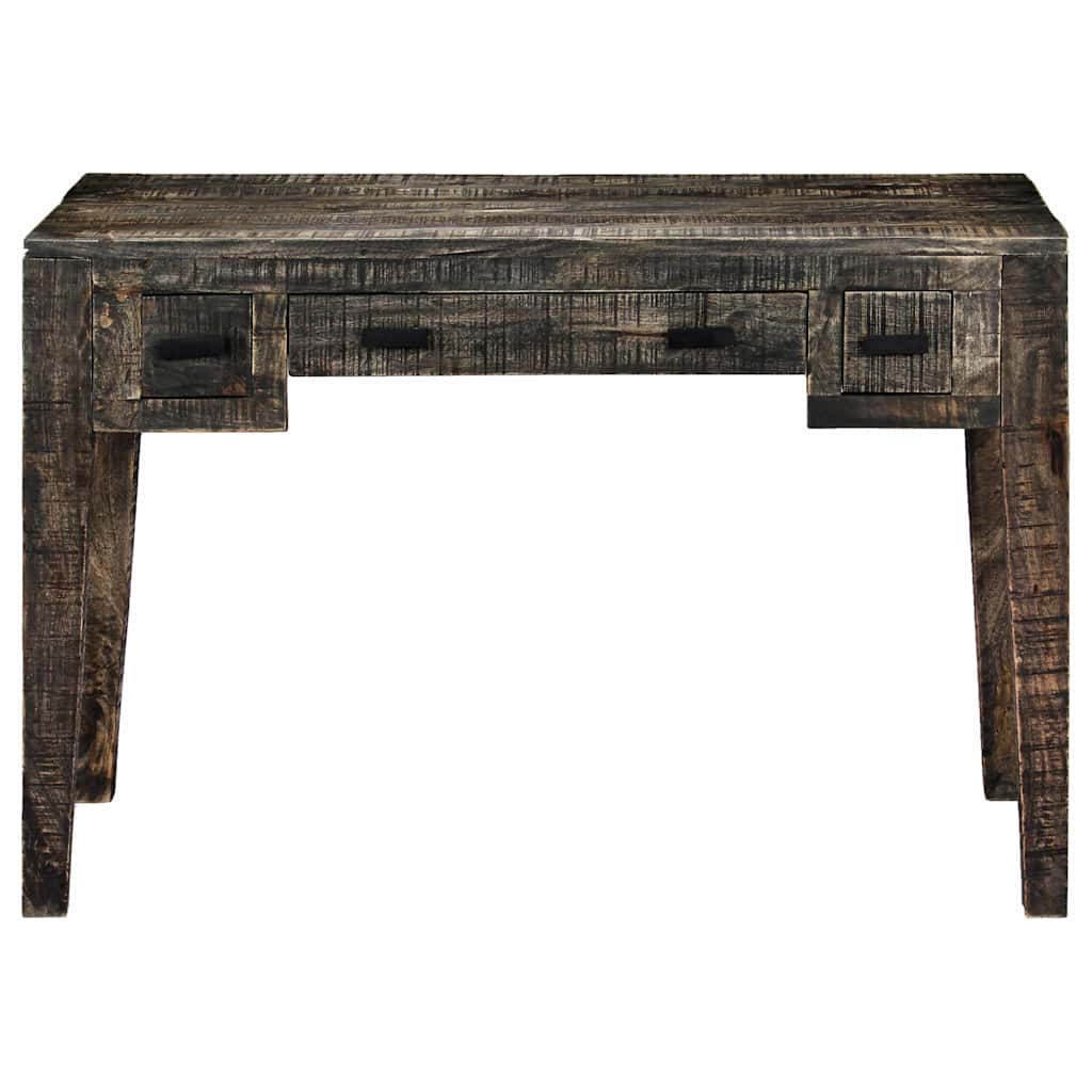 Vidaxl bureau 110x50x75 cm massief mangohout zwart