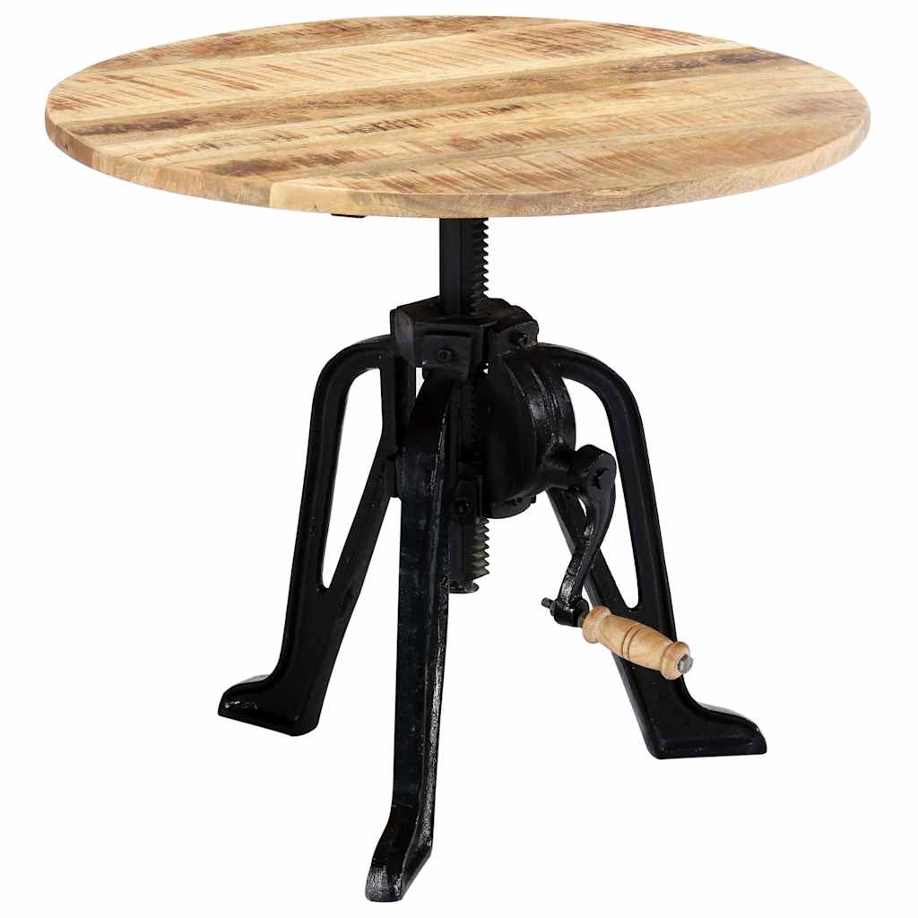 Vidaxl bijzettafel 60x(46-63) cm massief mangohout en gietijzer