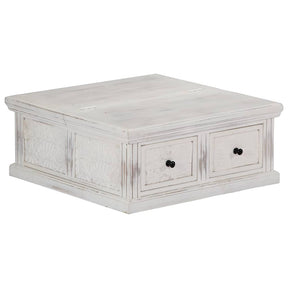 Vidaxl salontafel 70x70x30 cm massief mangohout wit
