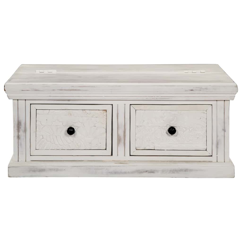 Vidaxl salontafel 70x70x30 cm massief mangohout wit