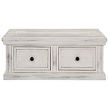 Vidaxl salontafel 70x70x30 cm massief mangohout wit