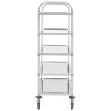Vidaxl keukentrolley 5-laags 107x55x147 cm roestvrij staal