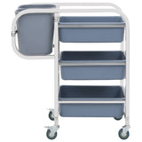 Vidaxl keukenwagen met kunststof containers 82x43,5x93 cm