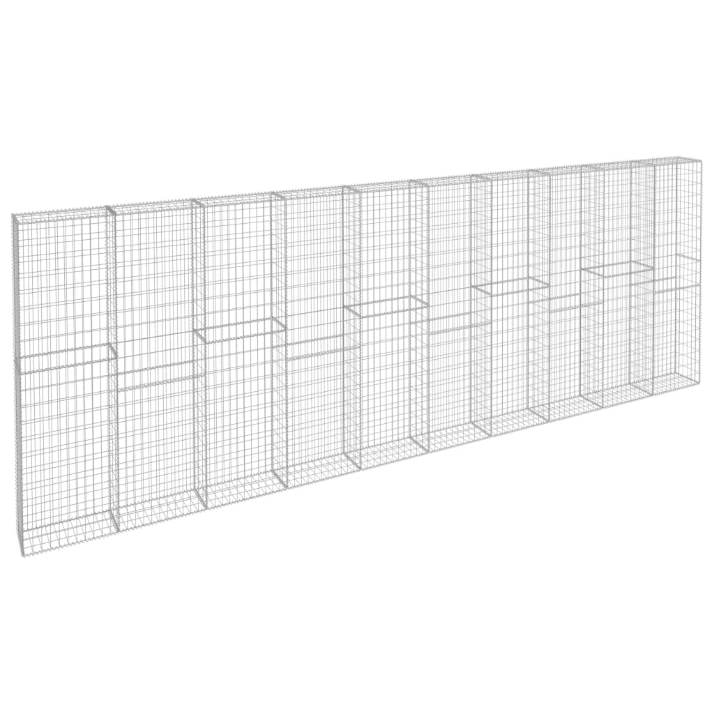 Vidaxl scananskorf Wand mat decks 600x30X200 cm galvaniséiert Stol