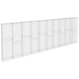 Vidaxl Schanskorf Wall med låg 600x30x200 cm galvaniseret stål