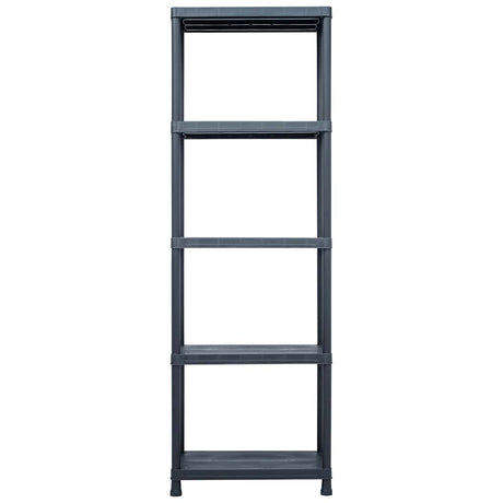 Vidaxl opbergrekken 2 st 125 kg 60x30x180 cm kunststof zwart