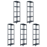 Vidaxl Späichere Racks 5 PC 125 kg 60x30x18 cm Plastik