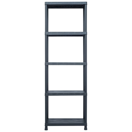 Vidaxl opbergrekken 5 st 125 kg 60x30x180 cm kunststof zwart