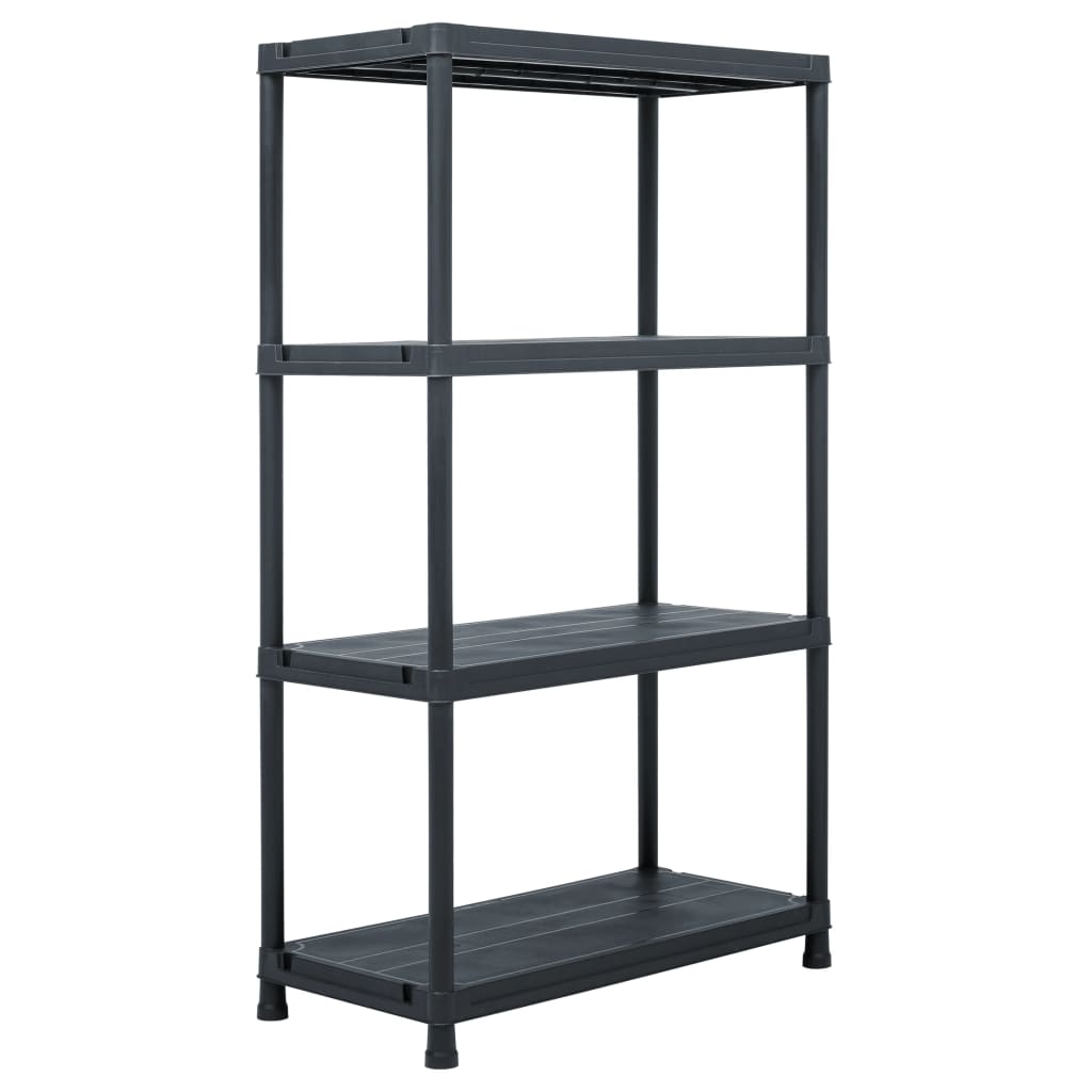 Vidaxl Späichere Racks 2 st 200 kg 80x4xxx18 cm Plastikstéck