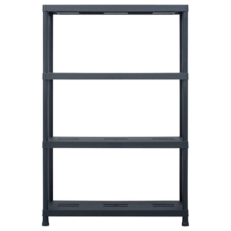 Vidaxl opbergrekken 2 st 220 kg 90x40x138 cm kunststof zwart