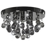 Vidaxl ceiling lamp with smoky beads around G9 Black