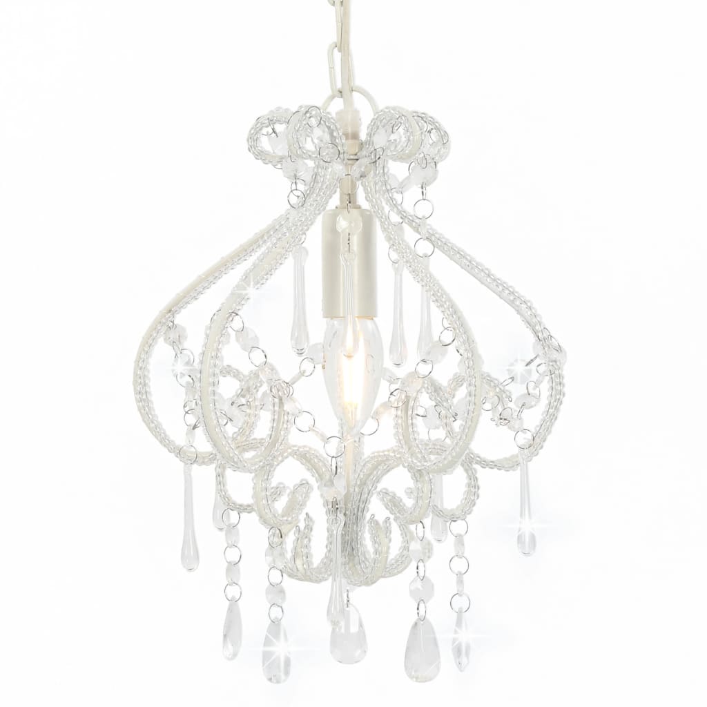 Vidaxl ceiling lamp with beads around E14 White