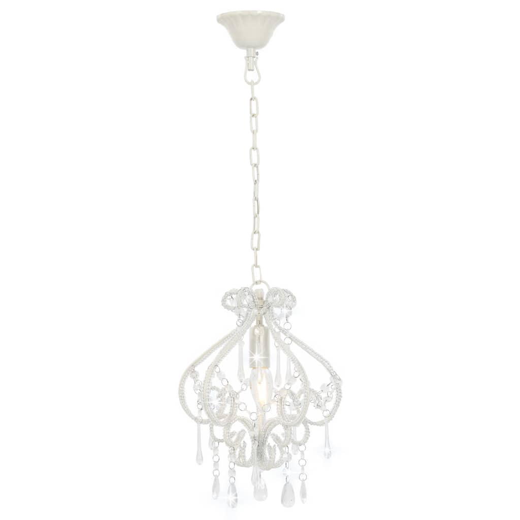 Vidaxl ceiling lamp with beads around E14 White