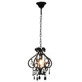 Vidaxl plafondlamp met kralen rond e14 zwart
