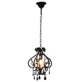 Vidaxl plafondlamp met kralen rond e14 zwart