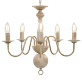 Vidaxl Chandelier 5xe14 Antique White