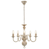 Vidaxl Chandelier 5xe14 Antique White