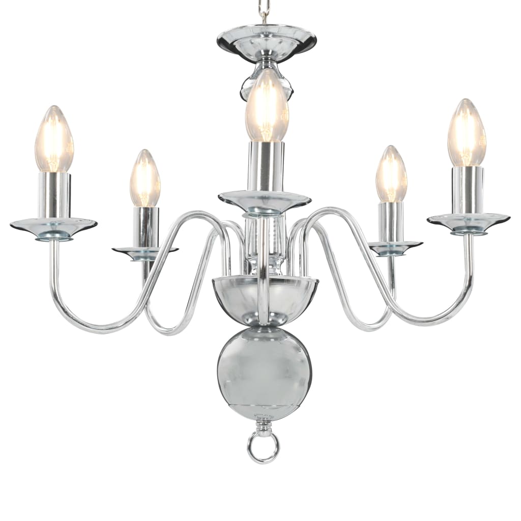 Vidaxl Chandelier 5xe14 Silver Coloted