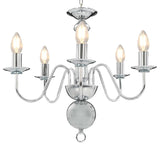 Vidaxl Chandelier 5xe14 silver colored