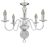 Vidaxl Chandelier 5xe14 silver colored