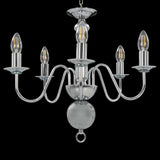 Vidaxl Chandelier 5xe14 silver colored