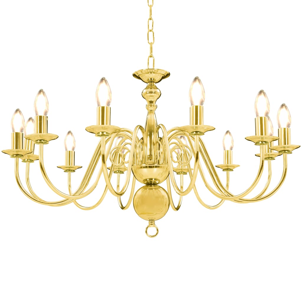 Vidaxl Chandelier 12xe14 gold colored