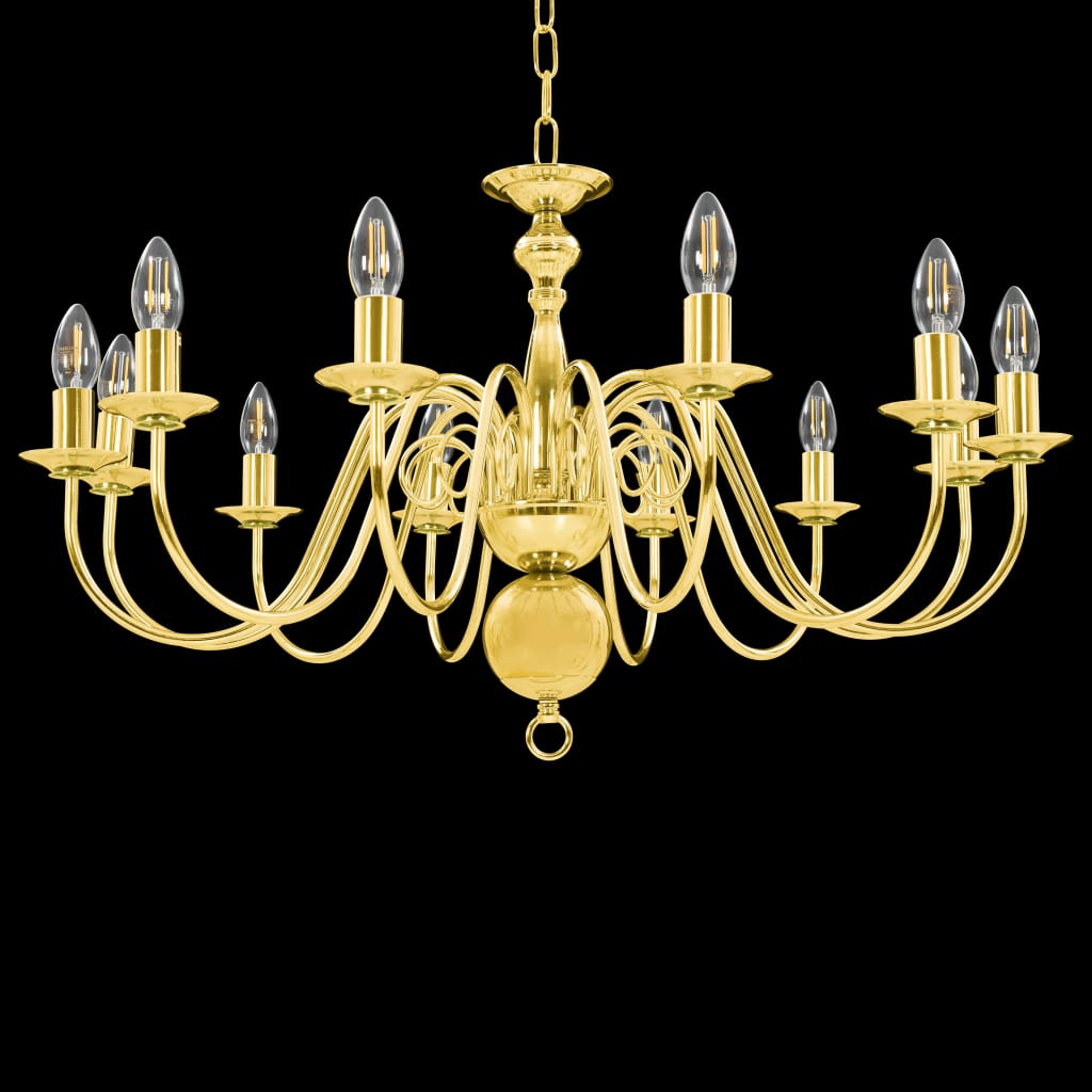 Vidaxl Chandelier 12xe14 gold colored