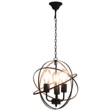 Vidaxl hanglamp rond 3xe27 zwart