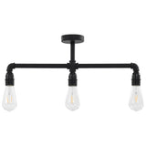 Vidaxl plafondlamp 3xe27 zwart