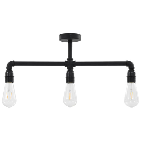 Vidaxl plafondlamp 3xe27 zwart