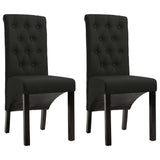 Vidaxl eetkamerstoelen 2 st stof zwart