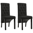 Vidaxl eetkamerstoelen 2 st stof zwart