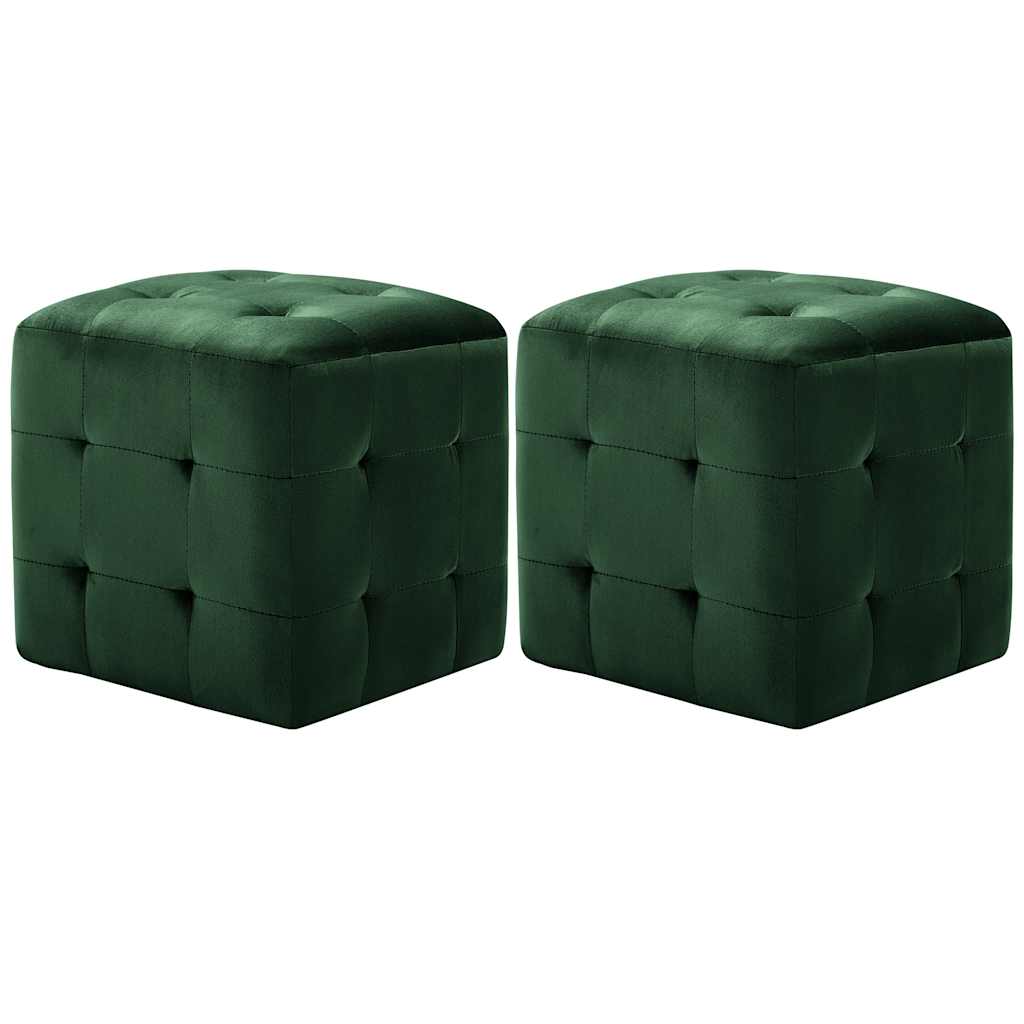 Vidaxl nachtkastjes 2 st 30x30x30 cm fluweel groen