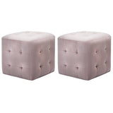 Vidaxl nachtkastjes 2 st 30x30x30 cm fluweel roze