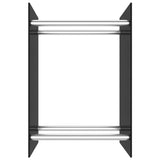 Vidaxl haardhoutrek 40x35x60 cm glas zwart