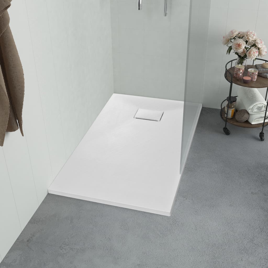 Vidaxl Shower Tray 90x70 cm SMC White