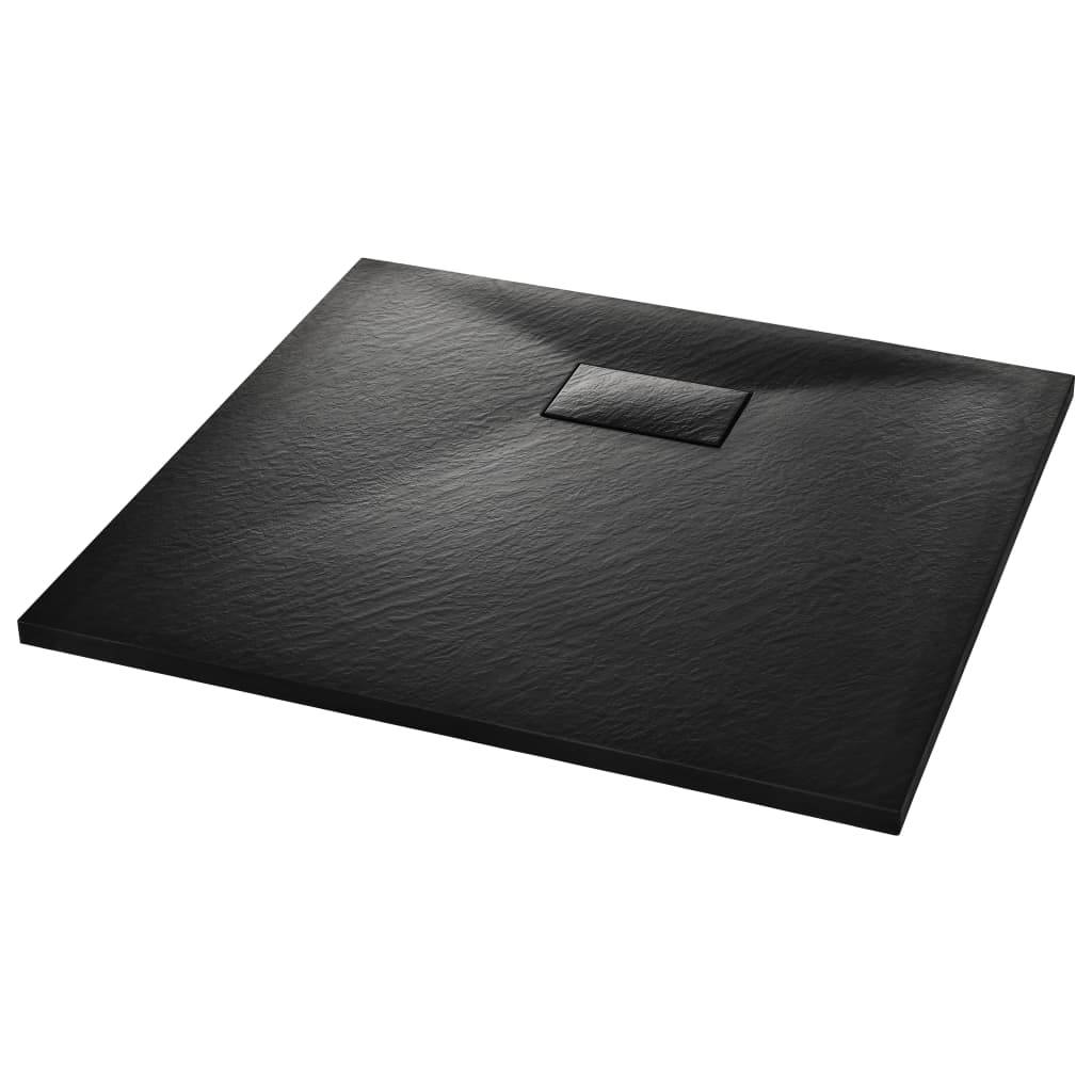 Bac de douche vidaxl 90x80 cm smc noir