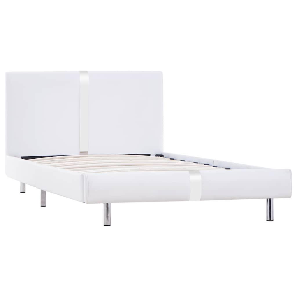 Vidaxl bedframe kunstleer wit 90x200 cm