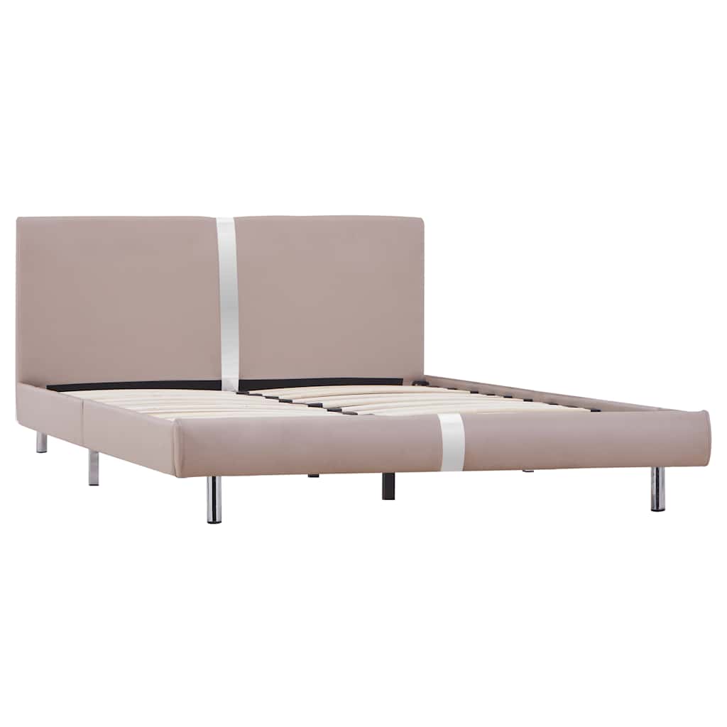 Vidaxl bedframe kunstleer cappuccino 140x200 cm