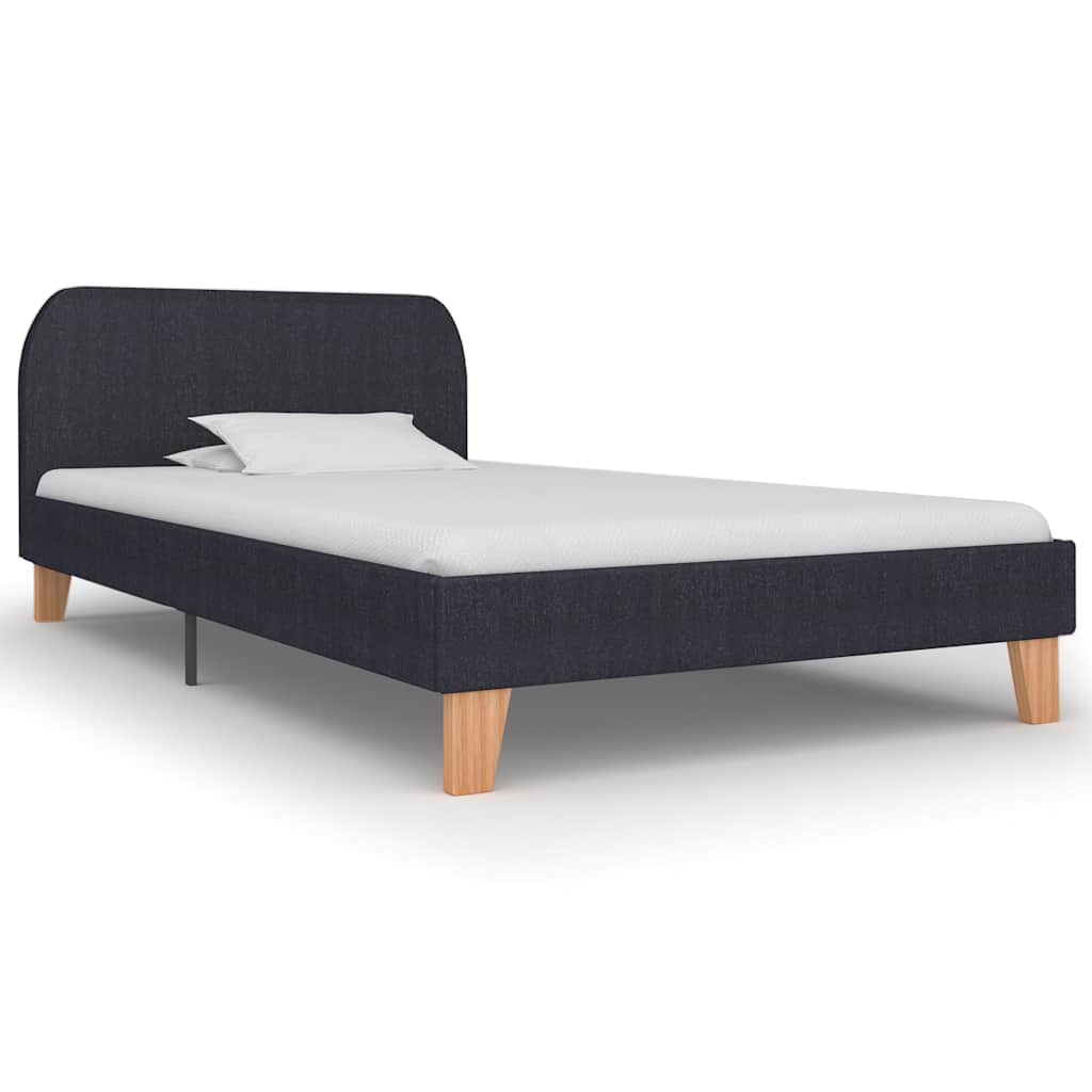 Vidaxl bedframe stof donkergrijs 90x200 cm