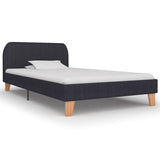 Vidaxl bedframe stof donkergrijs 90x200 cm
