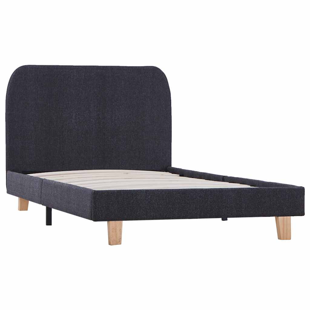 Vidaxl bedframe stof donkergrijs 90x200 cm