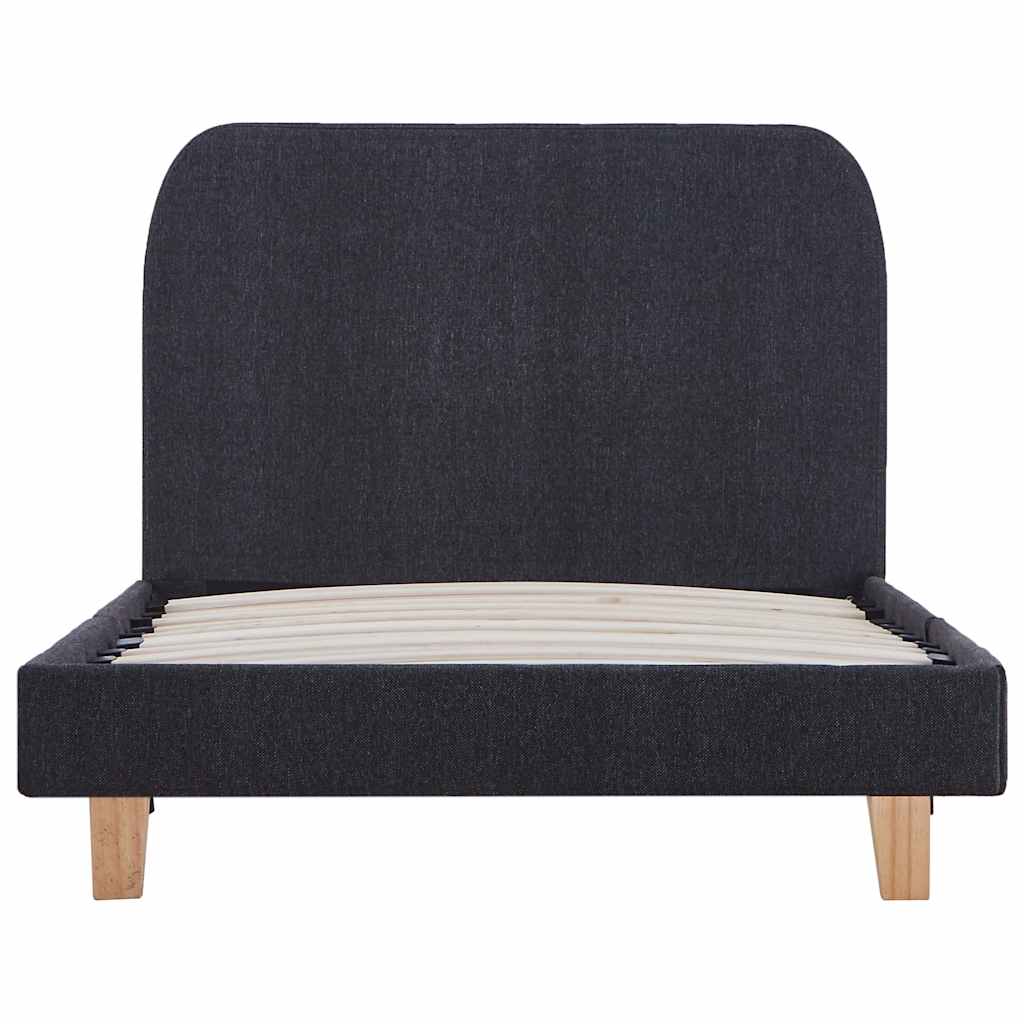 Vidaxl bedframe stof donkergrijs 90x200 cm
