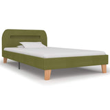 Vidaxl bedframe met led stof groen 90x200 cm
