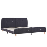 Vidaxl bedframe stof donkergrijs 160x200 cm