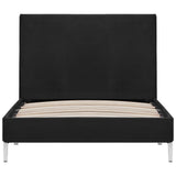 Vidaxl bedframe stof zwart 90x200 cm