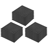 Vidaxl Valt Tiles 18 ST 50X50X3 CM Goma Negro