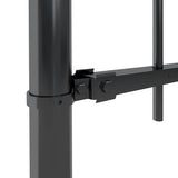 Vidaxl Garden Fence con lance Top 1,8 m in acciaio nero