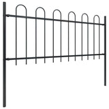 Vidaxl Garden Fence con top rotondo 1,8 m in acciaio nero