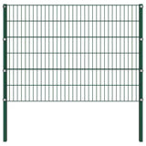Vidaxl schuttingpaneel met palen ijzer 176,5x120 cm groen